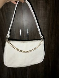 White Croc Shoulder Bag