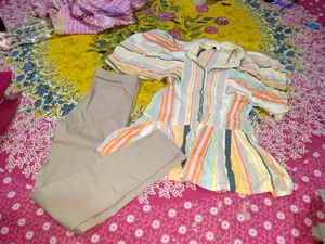 women designer top and pants set