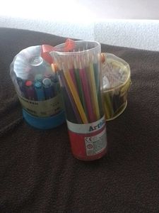 Variety of Colourpencil &amp; Pen