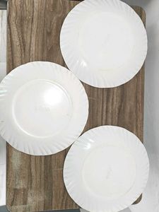 Floral plastic Plates (set of 3)