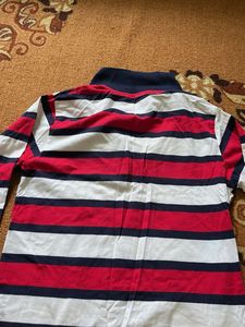 Striped Long Sleeve Polo