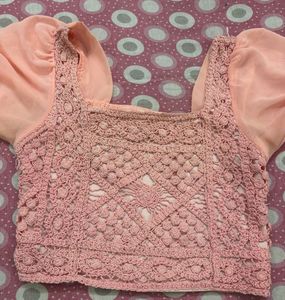 Textured Crop Top