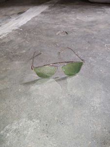 Green Lens Aviator Sunglasses