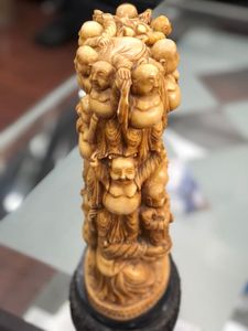 Vintage Carved Buddha Statue