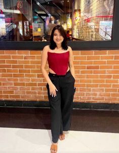 Trendyol Maroon Solid Corset Crop Top