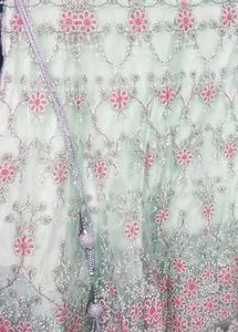 Sea Green Floral Lehenga