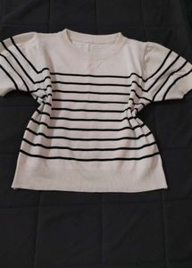 Black Linen White Top