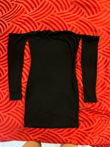My Favourite Black Off Sleeve Dress