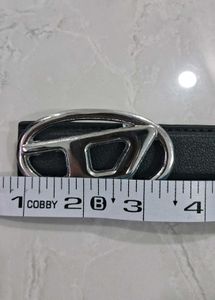 Diesel Belt with Logo Buckle