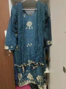 Clearance Sale✨Teal Embroidered Salwar Kameez