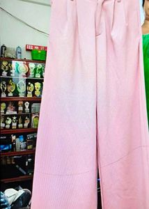Pink Wide Leg Trousers