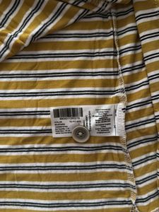Striped Maxi Skirt with Buttons