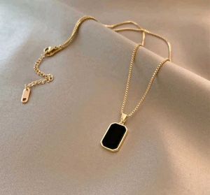 (Combo) 2 Black Stone Chain Pendent (New)