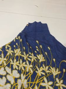 Stylish Blue Poncho For Girls