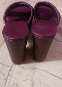Burgundy Criss-Cross Slides