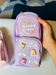 Purple - Double Layered Stationery Pouch