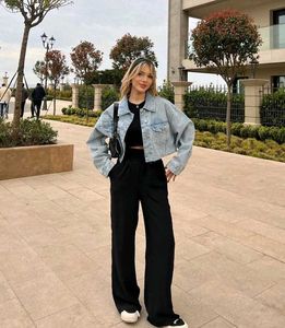 Zara Denim Jacket Women With Sherpa Collar