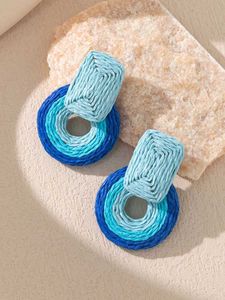 Pink Woven Statement Earrings🩷🩵