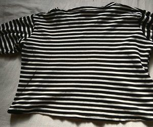 Zebra Pattern Crop T-shirt