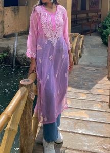 Chikankari Mirror Work kurta