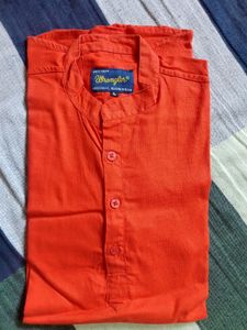 Kurta Style Shirt Bhagwa/Ornage