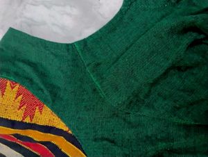 Green Colour Cotton Blouse