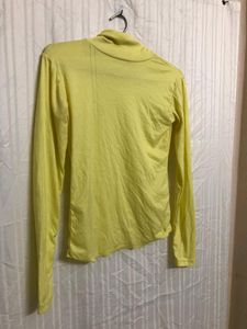 Yellow High Neck T Shirt