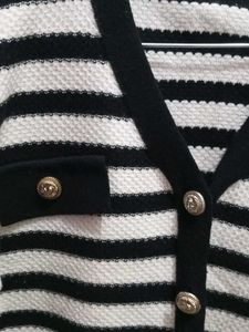 Striped Cardigan Sweater
