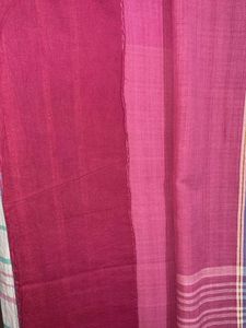 Pink Saree with Blue Border