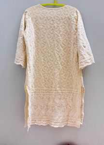 Elegant White Embroidered Kurta