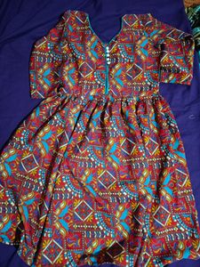 Short Neck Frock Style Kurti