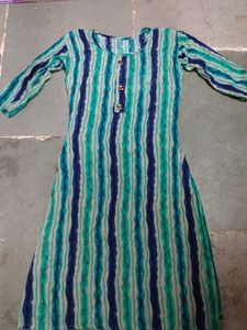 Striped Green & Blue Kurta
