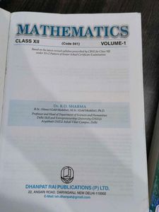 R.D. Sharma Mathematics Vol. 1 And 2