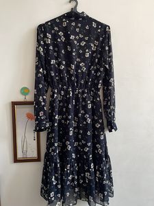 Floral Korean Midi Dress