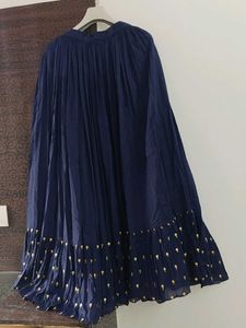 Embroidered Navy Blue Lehnga Blouse