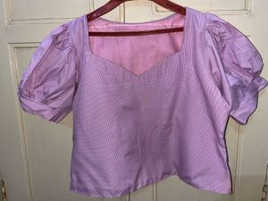 Lilac Puff Sleeve Top