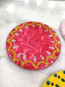 Resin Handpainted Coaster Set of 3