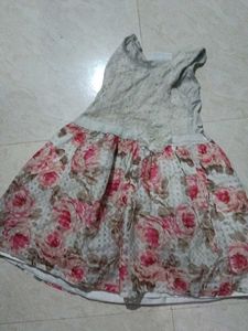 Cute Floral Grey Dress