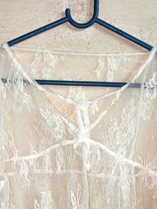 Oversized See-through Fashion Crop Top Sheer