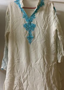 White Blue Top Used Only Once
