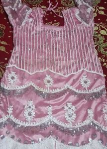 Pink Embellished Kurta Set