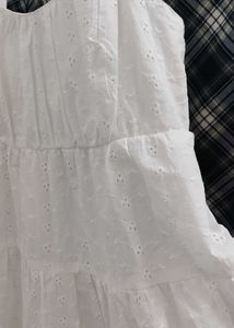 Korean White Midi Dress