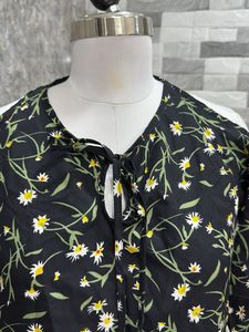 Black Printed Top