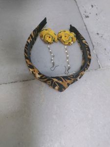 Combo Hair Band And Pair Of Maang Tikka
