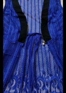 Beautiful Blue lace cape type top for women / girls