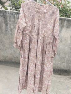 Floral Print Brown Casual Dress( Unused)