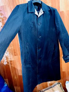 single piece men Classic Navy Blue Trench Coat
