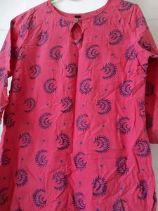 Pink Printed Kurta