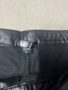 Black Faux Leather Shorts