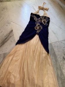 Halter Gown with Floral Applique